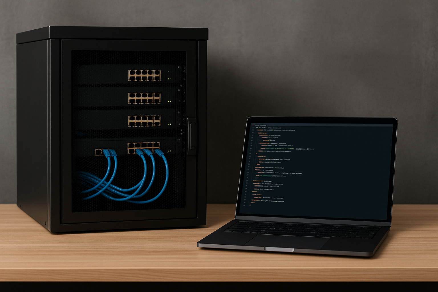 Netzwerkadministrator überwacht Server und Infrastruktur in einem modernen Rechenzentrum